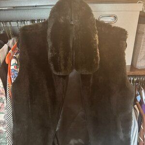 Black Faux Fur Vest